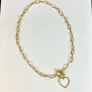 Gold Heart Pendant Necklace